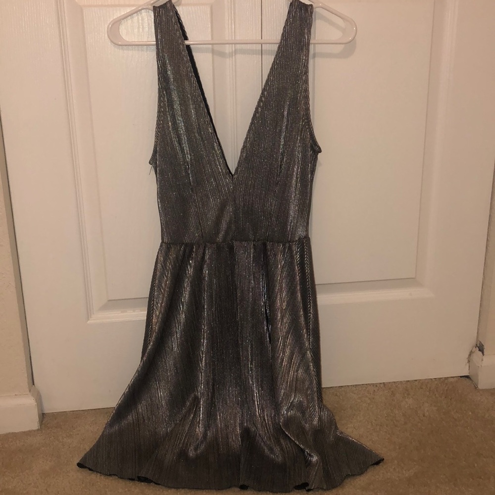 Shiny Skater Dress